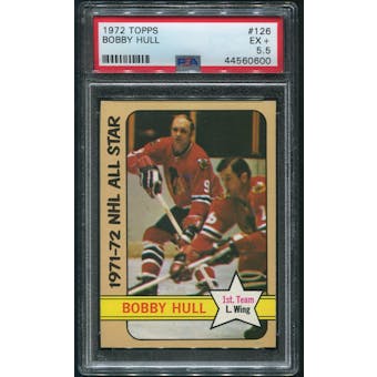 1972/73 Topps Hockey #126 Bobby Hull All Star PSA 5.5 (EX+)