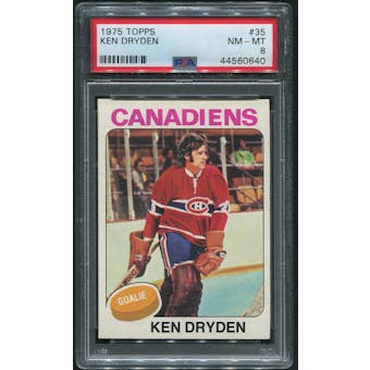 1975/76 Topps Hockey #35 Ken Dryden PSA 8 (NM-MT)