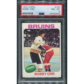 1975/76 Topps Hockey #100 Bobby Orr PSA 8 (NM-MT)