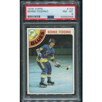 1978/79 Topps Hockey #143 Bernie Federko Rookie PSA 8 (NM-MT)