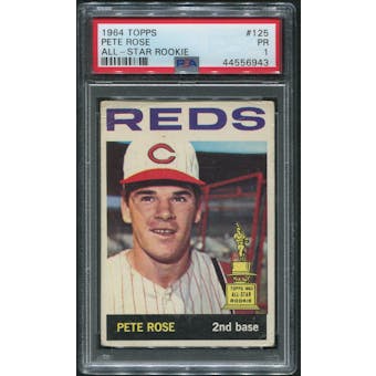 1964 Topps Baseball #125 Pete Rose PSA 1 (PR)