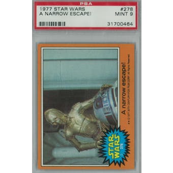 1977 Topps Star Wars #278 A narrow escape PSA 9 (Mint) *0464 (Reed Buy)