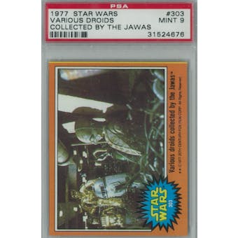 1977 Topps Star Wars #303 Droids collected by the Jawas PSA 9 (Mint) *4676 (Reed Buy)