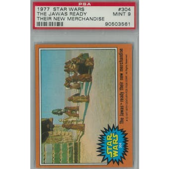 1977 Topps Star Wars #304 Jawas ready their new merchandise PSA 9 (Mint) *3561 (Reed Buy)