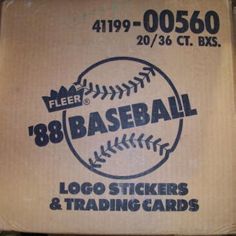 1988 Fleer Baseball Wax 20-Box Case
