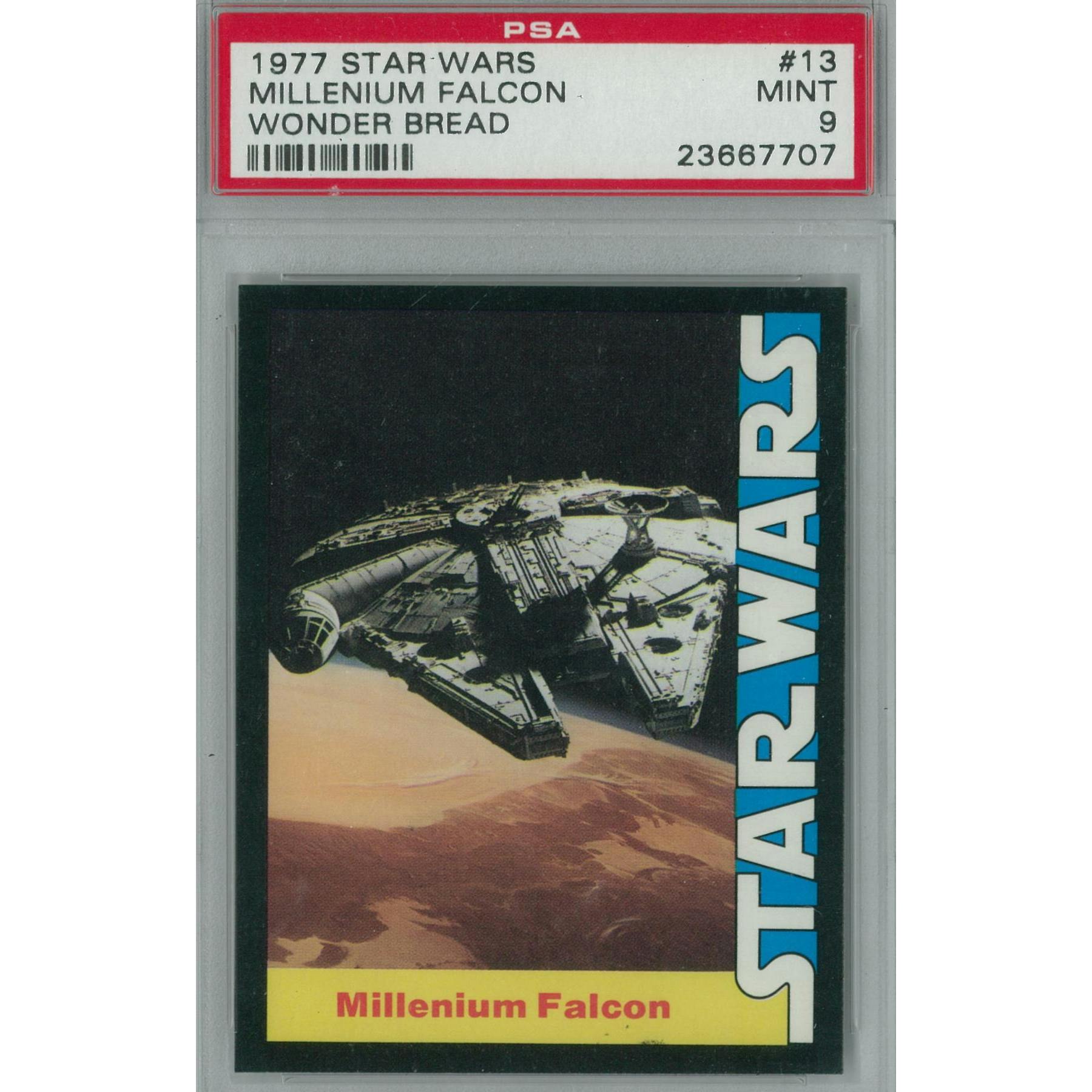1977 Star Wars Wonder Bread 13 Millenium Falcon Psa 9 Mint