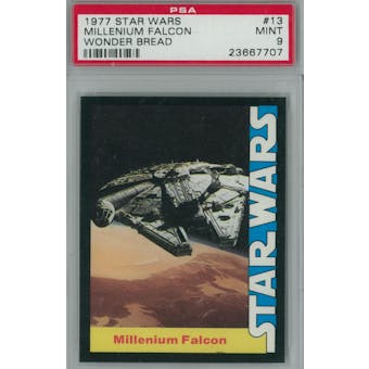 1977 Star Wars Wonder Bread #13 Millenium Falcon PSA 9 (Mint) *7707 (Reed Buy)