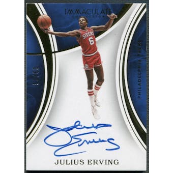 2015/16 Immaculate Collection #SJE Julius Erving Signatures Auto #53/60