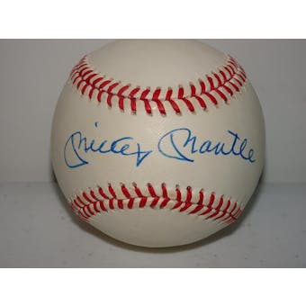 Mickey Mantle Autographed AL Brown Baseball PSA/DNA D57457 (Reed Buy)