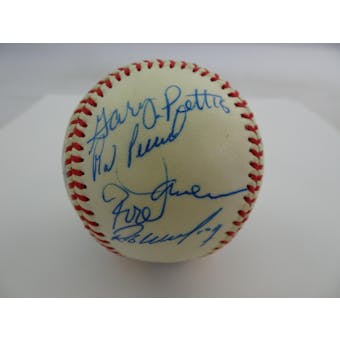 1984 California Angels Team Signed AL Brown Baseball (18 sigs) PSA/DNA D57493 (Reed Buy)