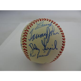 1984 California Angels Team Signed AL Brown Baseball (18 sigs) PSA/DNA D57481 (Reed Buy)
