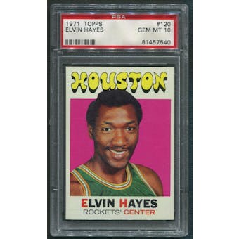 1971/72 Topps Basketball #120 Elvin Hayes PSA 10 (GEM MT)