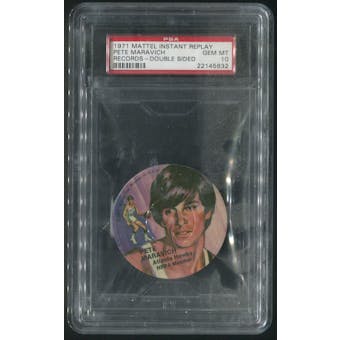 1971 Mattel Mini-Records #BK5 Pete Maravich Double Sided PSA 10 (GEM MT)
