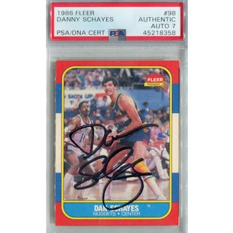 1986/87 Fleer Basketball #98 Danny Schayes RC PSA/DNA Auto 7 *8358 (Reed Buy)