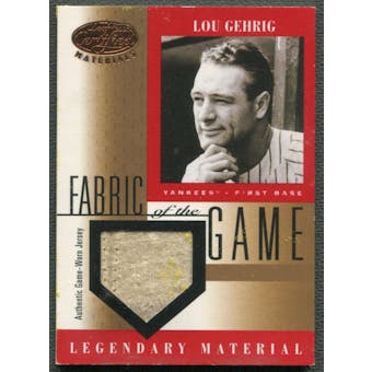 2001 Leaf Certified #FG1 Lou Gehrig Materials Fabric of the Game Jersey #166/184