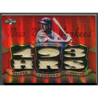 2009 Topps Triple Threads #4 Lou Gehrig Legend Jersey #31/36