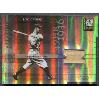 2003 Donruss Elite #4 Lou Gehrig All-Time Career Best Materials Bat #002/100