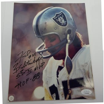 Fred Biletnikoff Autographed Raiders 8x10 Photo (SB XI MVP, HOF 88) JSA FF49088 (Reed Buy)