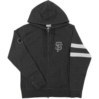 San Francisco Giants Majestic Gray Clubhouse Fleece Full Zip Hoodie (Adult Medium)
