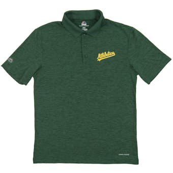 Oakland Athletics Majestic Endless Flow Green Performance Polo (Adult X-Large)