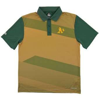 Oakland Athletics Majestic Late Night Prize Green Performance Polo (Adult Large)
