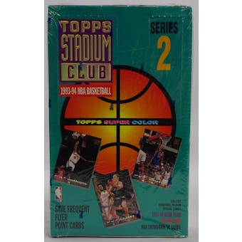 1993/94 Topps Stadium Club Series 2 Basketball Hobby Box (Reed Buy)