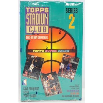 1993/94 Topps Stadium Club Series 2 Basketball Hobby Box (Reed Buy)