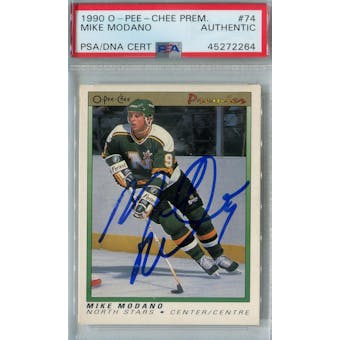 1990/91 O-Pee-Chee Premier Hockey #74 Mike Modano RC PSA/DNA AUTH *2264 (Reed Buy)