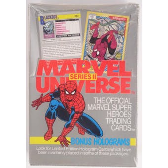 Marvel Universe Series 2 Wax Box (1991 Impel) (Reed Buy)