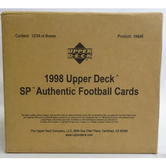 1998 Upper Deck SP Authentic Football Hobby Case (Factory Sealed) (Reed Buy)