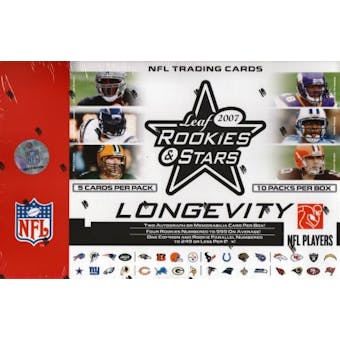 2007 Leaf Rookies & Stars Longevity Football Hobby Box