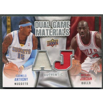 2009/10 Upper Deck #DGNK Carmelo Anthony & Michael Jordan Game Materials Dual Jersey