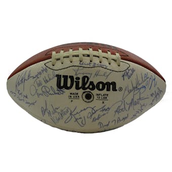 1983 Los Angeles Raiders Super Bowl XVIII Autographed White Panel Football (59 sigs) JSA BB52666 (Reed Buy)