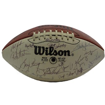 1983 Los Angeles Raiders Super Bowl XVIII Autographed White Panel Football (45 sigs) JSA BB52670 (Reed Buy)
