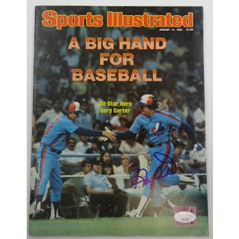 Gary Carter Autographed Sports Illustrated 8/17/81 Magazine JSA HH11646 (Reed Buy)