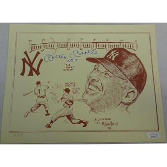 Mickey Mantle Autographed Gallo Print (No. 7) JSA BB28705 (Reed Buy)