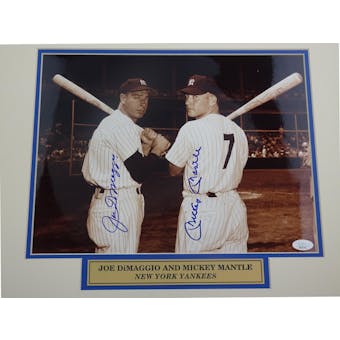 Mickey Mantle/Joe DiMaggio Autographed New York Yankees 11x14 Photo JSA BB28703 (Reed Buy)