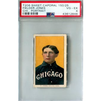 1909-11 T-206 Sweet Caporal 150/25 Fielder Jones Chicago Portrait PSA 4 (VG-EX) *2846 (Reed Buy)