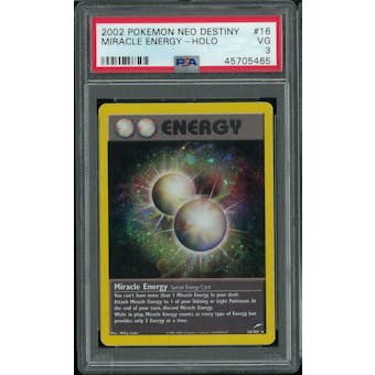 Pokemon Neo Destiny Miracle Energy 16/105 PSA 3