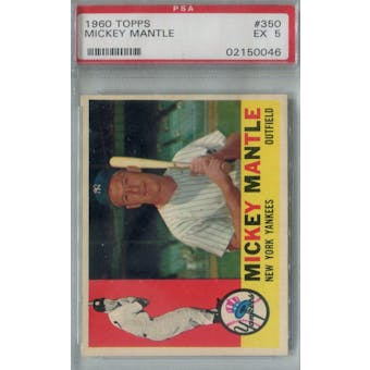 1960 Topps #350 Mickey Mantle PSA 5 (EX) *0046 (Reed Buy)
