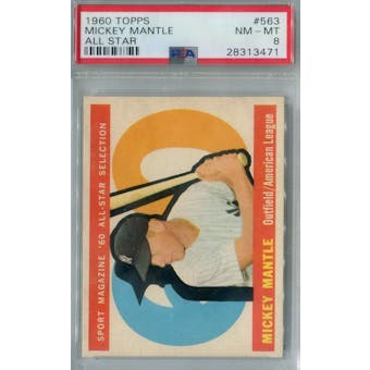 1960 Topps #563 Mickey Mantle AS PSA 8 (NM-MT) *3471 (Reed Buy)