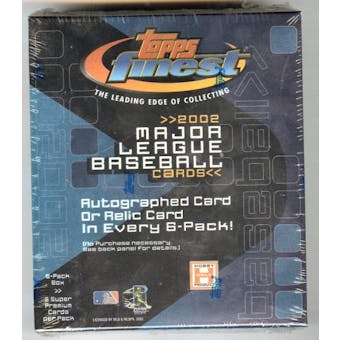2002 Topps Finest Baseball Hobby 6 Pack Mini Box