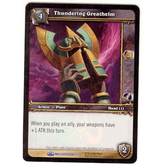 WoW Magtheridon Singles 4x Thundering Greathelm (MAG-7) FOIL