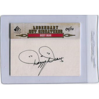 2011 SP Legendary Cuts Legendary Signatures #45 Dizzy Dean #/10 Autograph (Reed Buy)