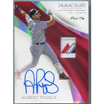 2017 Immaculate Collection Immaculate Material Signatures #IMS-AP Albert Pujols Autograph 1/1 (Reed Buy)