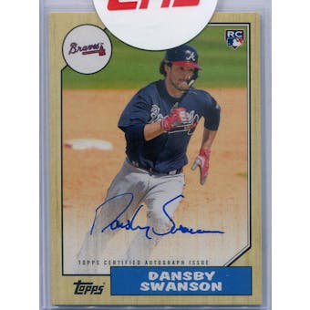 2017 Topps '87 Topps Autographs #1987ADS Dansby Swanson (Reed Buy)