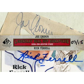 2011 SP Legendary Cuts Legendary Dual Signatures #B030SCF Joe Cronin/Rick Ferrell Autograph #/15 (Reed Buy)