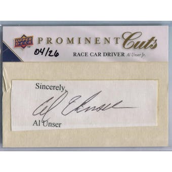 2009 Upper Deck Prominent Cuts Cut Signatures #PCAU Al Unser Jr. Autograph #/26 (Reed Buy)