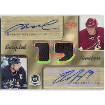 2005/06 The Cup Scripted Numbers #SNND Markus Naslund/Shane Doan Autograph #/19 (Reed Buy)