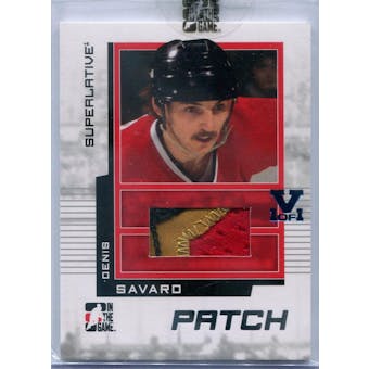 2009/10 In The Game Superlative Game Used Patches Silver #SP18 Denis Savard Vault 1/1 (Reed Buy)